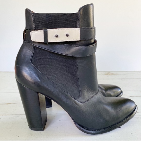 Elizabeth & James Solar Ankle Boots Black/White - Picture 8 of 13